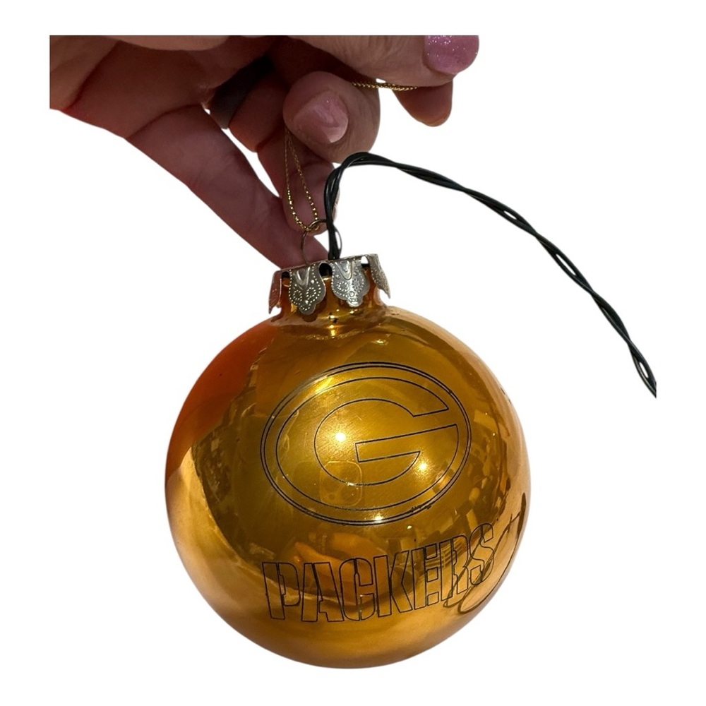 Green Bay Packers Light-Up Christmas Ornament SC Laser Engraved NFL Licensed - Picture 6 of 12
